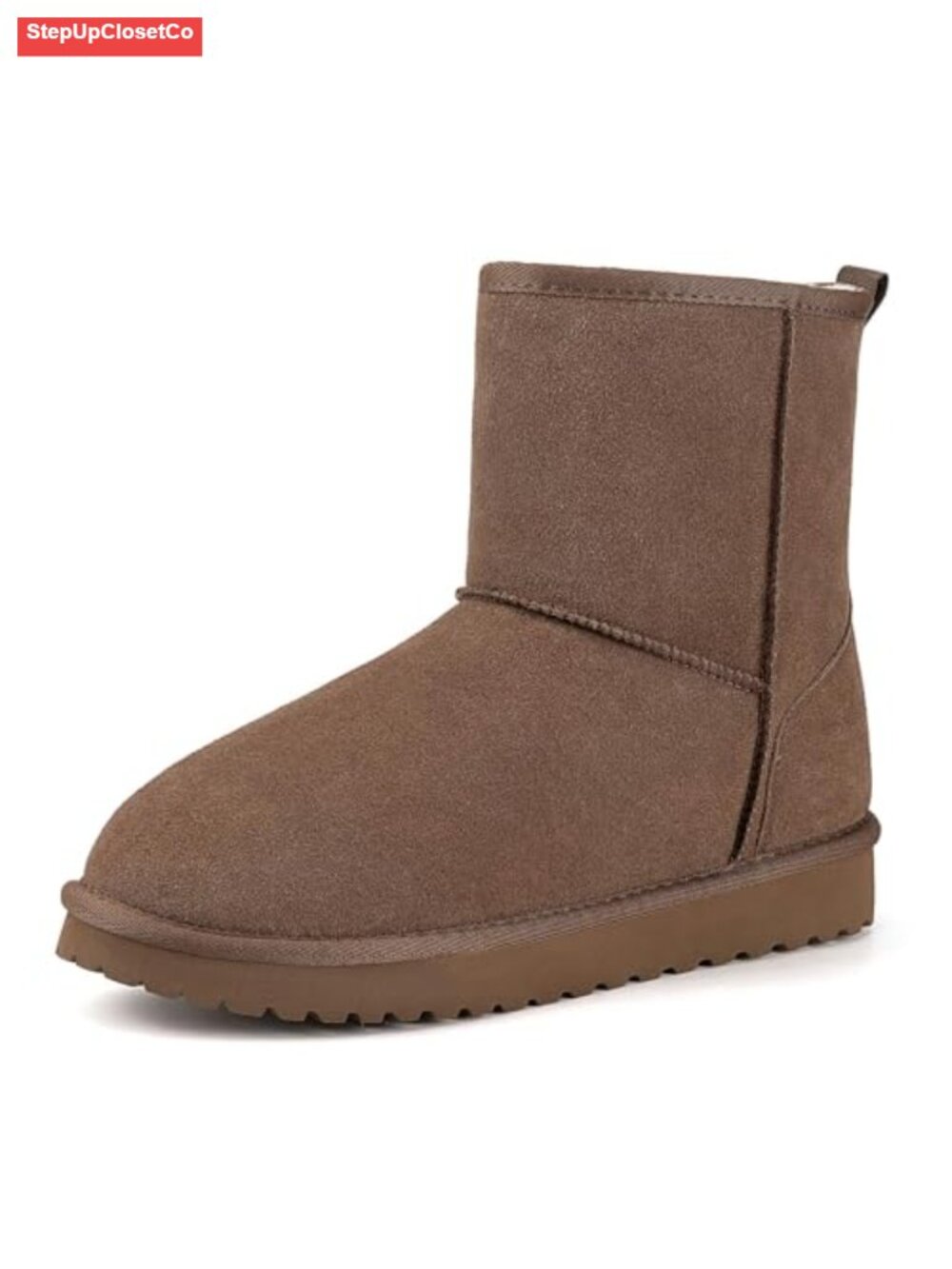 Mishansha Suede Winter Snow Boots Faux Fur Lined Waterproof Ankle